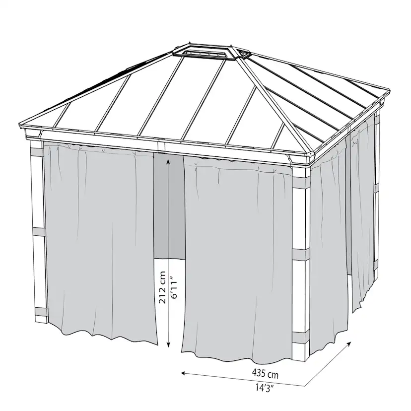 Gardin Canopia by Palram 4-Pack Till Dallas Paviljong 4,2x4,2 m