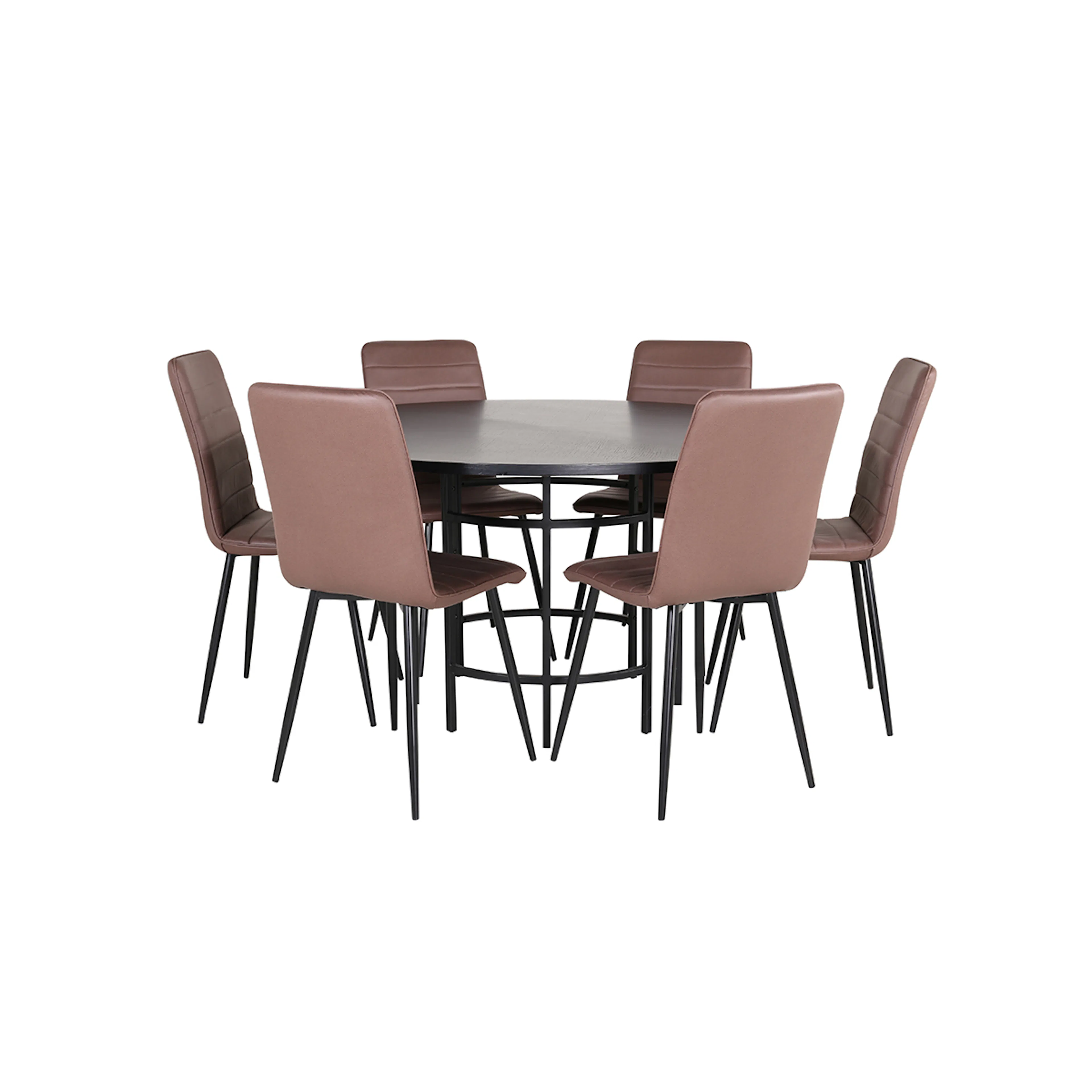 Matgrupp furniture/fashion Copenhagen Ø140 cm med 6 Windu Stolar