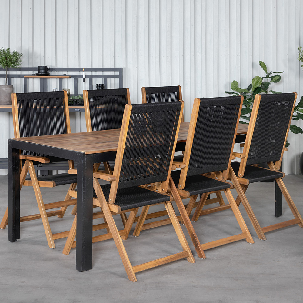 Matgrupp Venture Home Bois med 6 Lumi Stolar