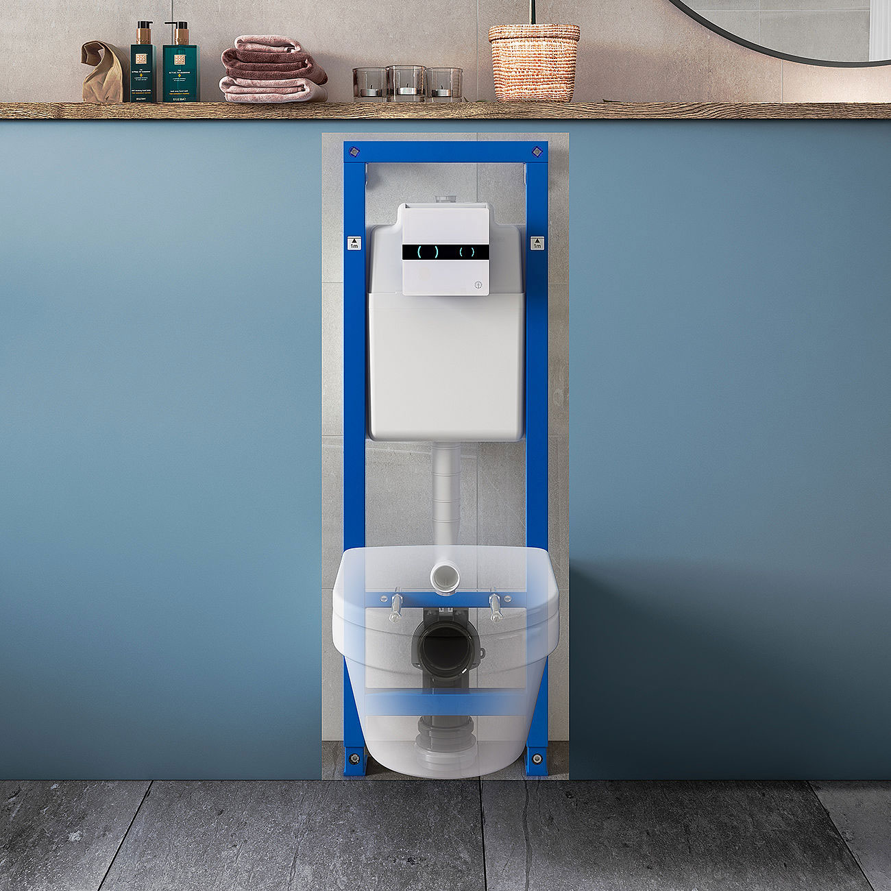 WC-fixtur Gustavsberg Triomont XS 1180 mm
