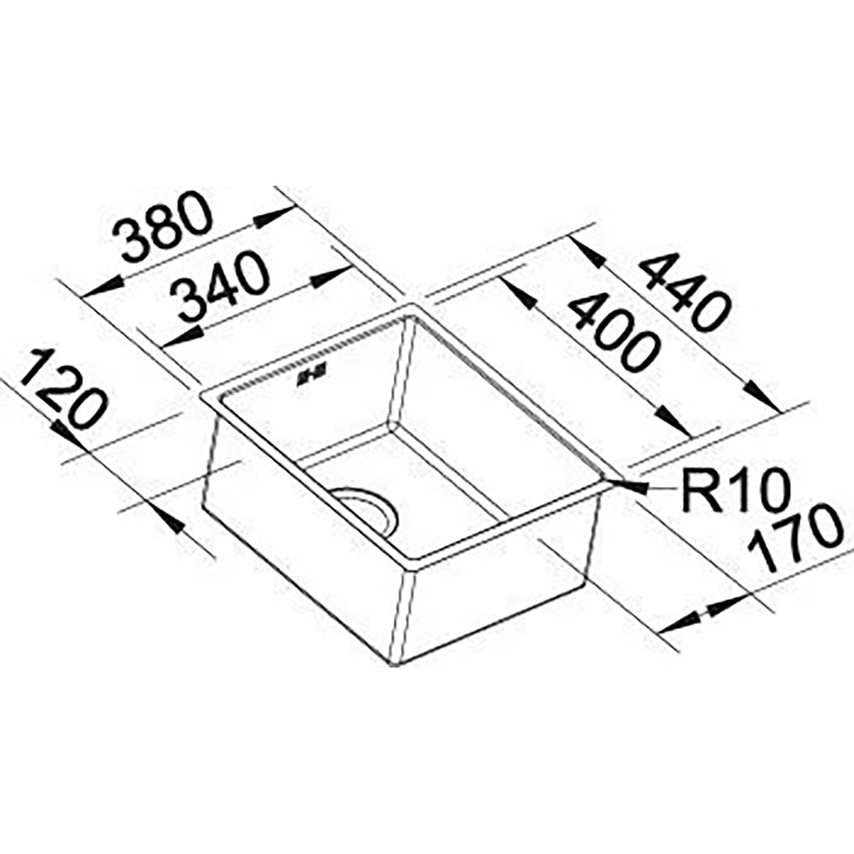BLANCO CLARON 340-IF INFINO Infällnad/Planmontering
