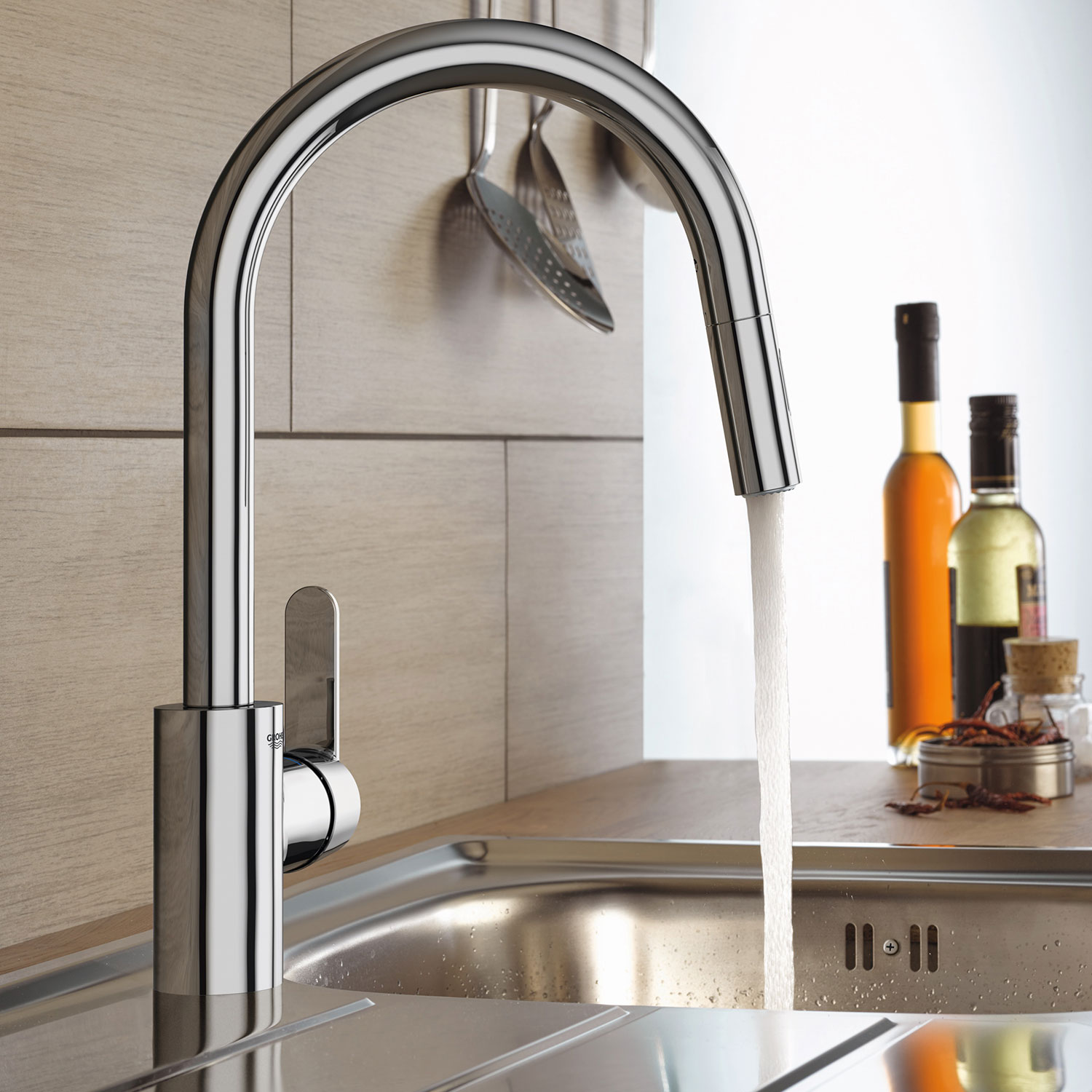 Köksblandare Grohe Get 31484 med Utdragbar Pip
