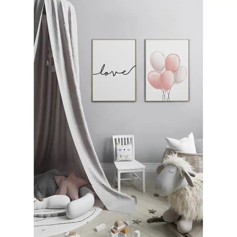 Poster Gallerix Pink Balloons