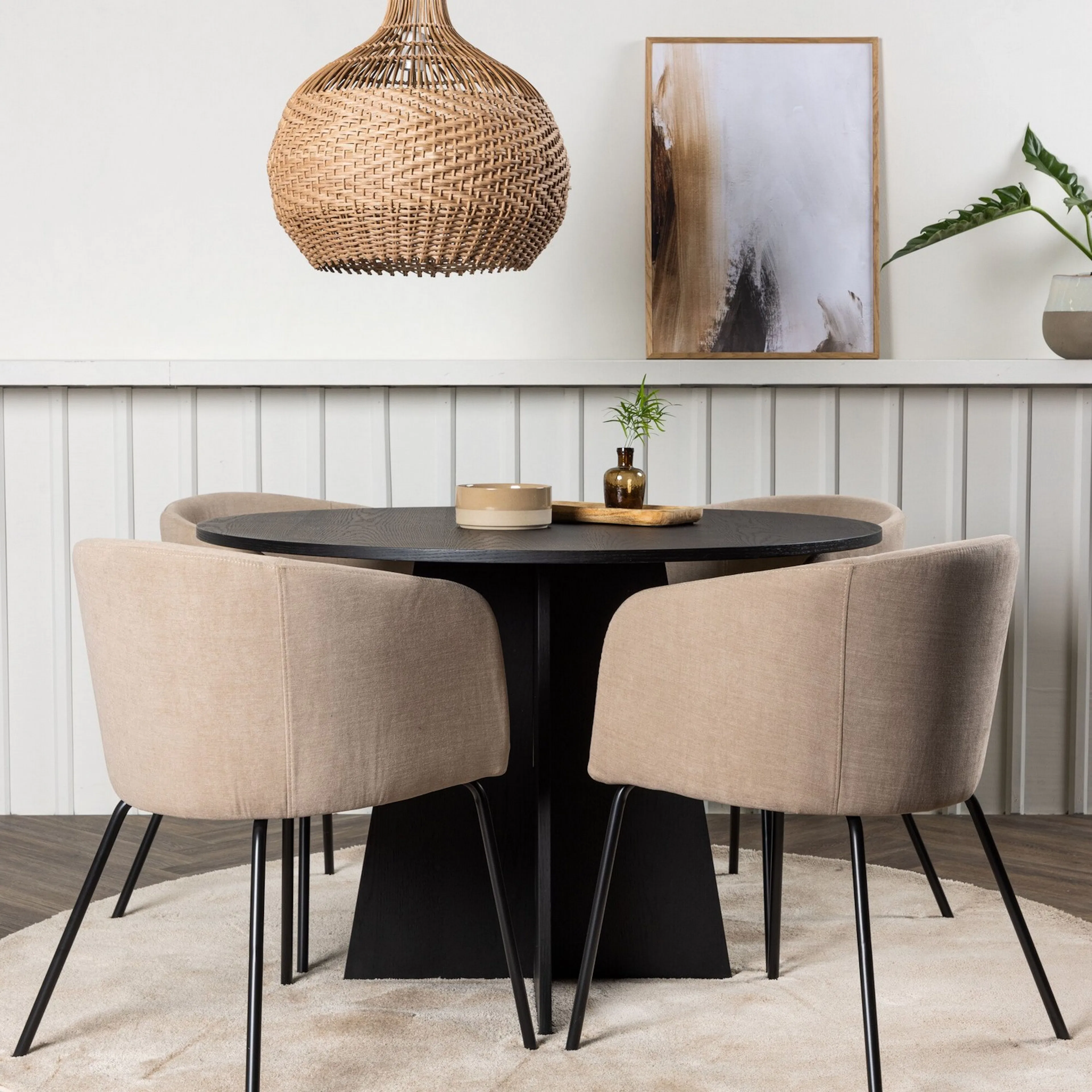 Svart/Beige