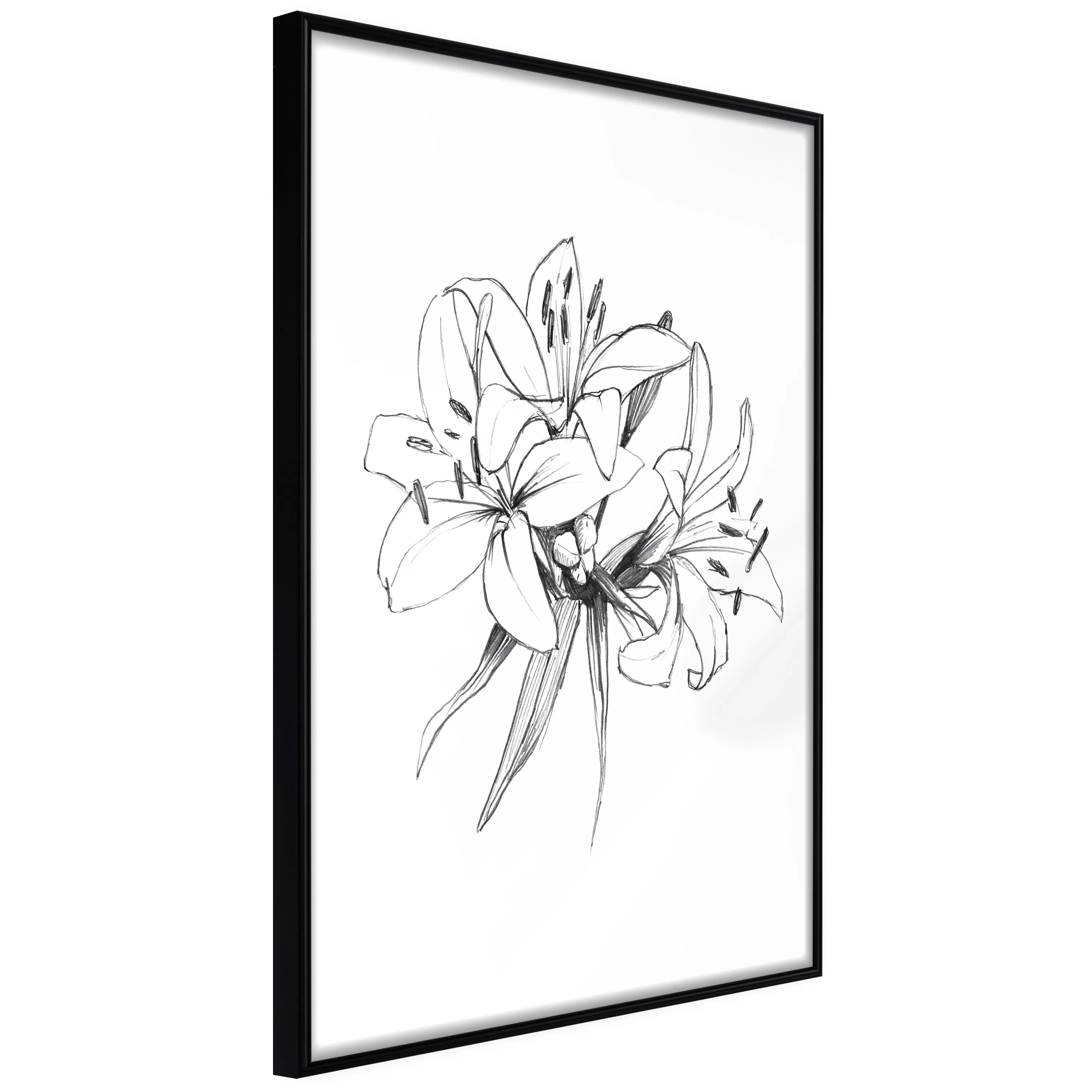 Poster Artgeist Affisch Drawn Flowers