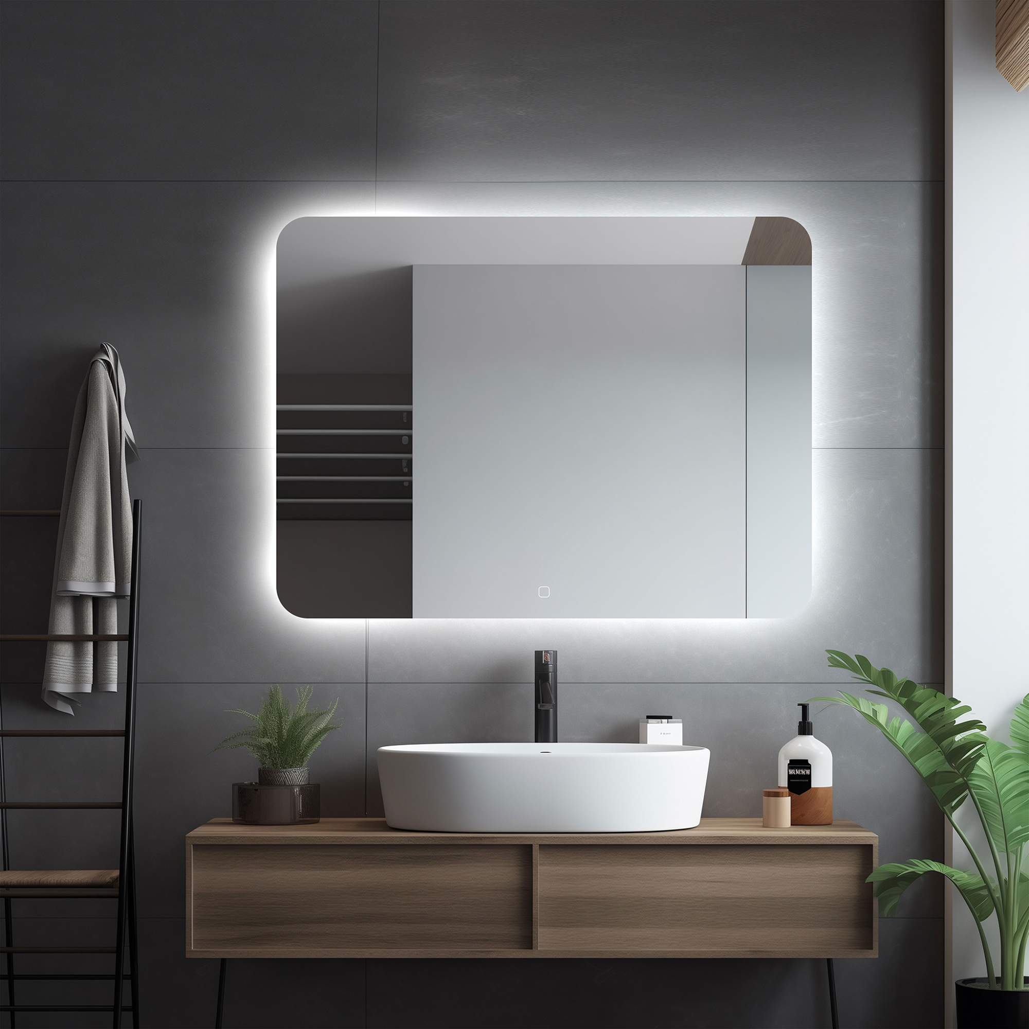 STUDIO LED Spegel 700x800mm Size: 700x800 mm