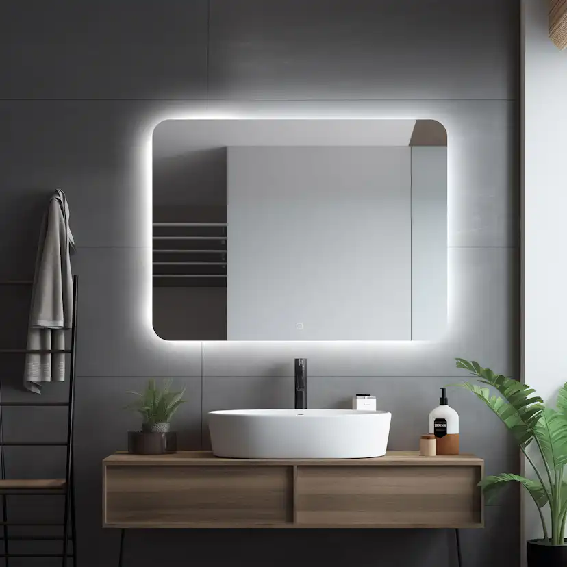 STUDIO LED Spegel 700x800mm Size: 700x800 mm