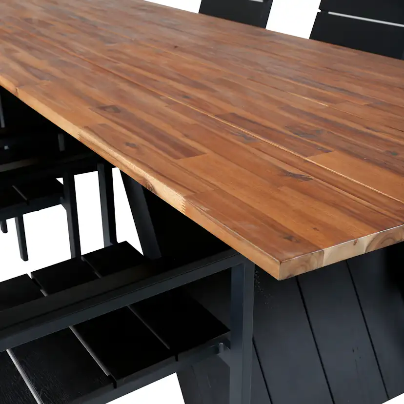 Matgrupp Venture Home Doni med 6 Lede Stapelbara Matstolar