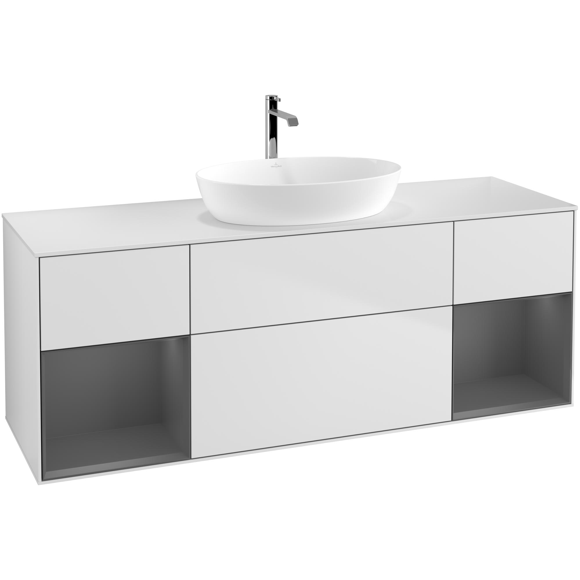 Tvättställsskåp Villeroy & Boch Finion med Två Hyllor och Bänkskiva för Fristående Tvättställ från Artis & Collaro
