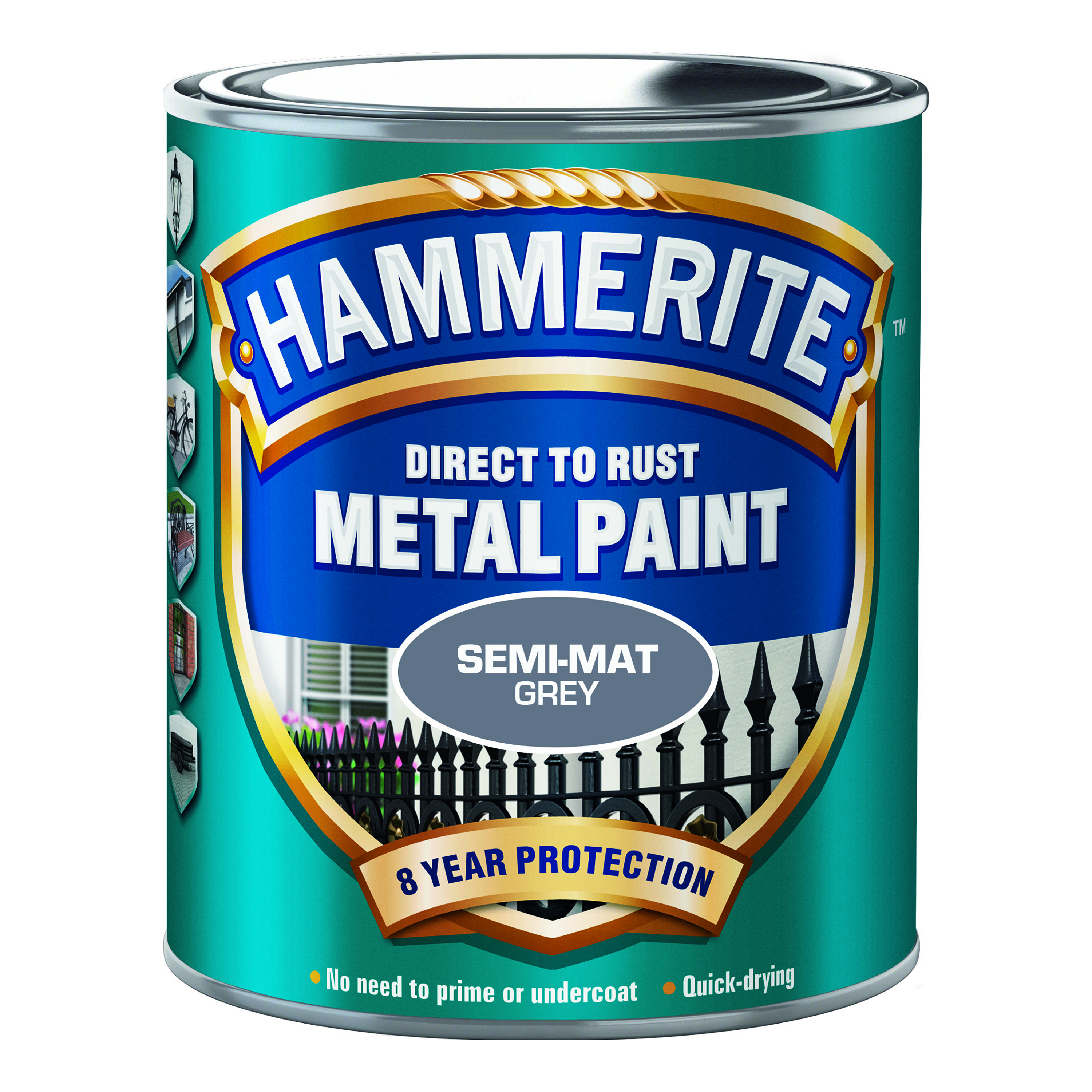 Rostskyddsfärg Hammerite Semimat Finish Grå 750ml