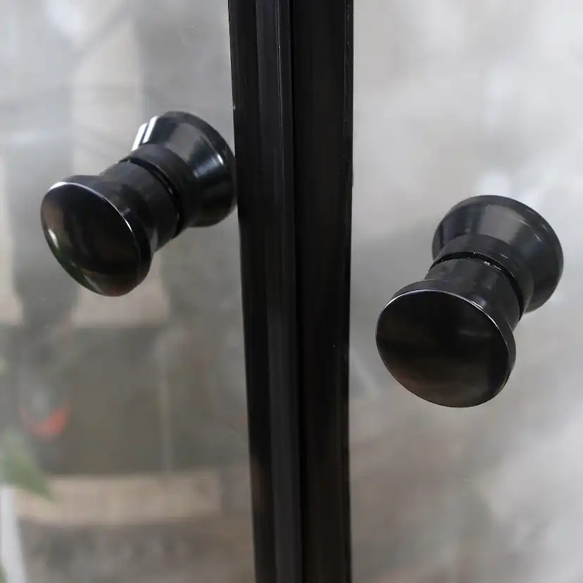 Duschhörn Bathlife Mångsidig Rund Dörr 45° Svart