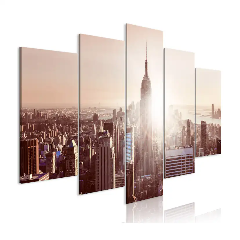 Tavla Arkiio Sun Over Manhattan Brown 5 delar