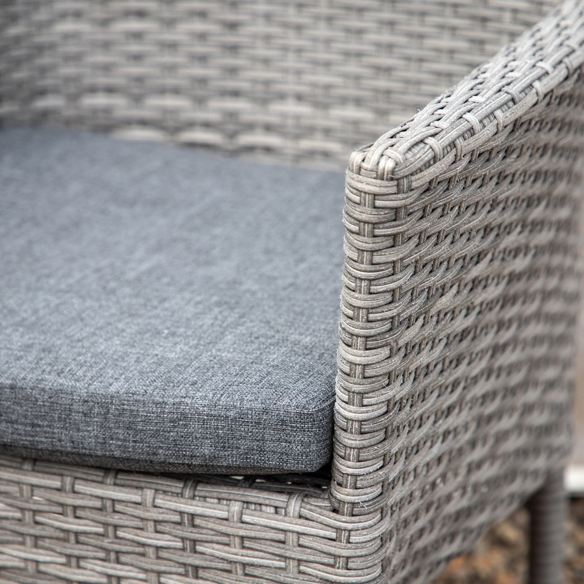 Malina Diningchair 2-pack Alumnium - Grey / Wicker Grå