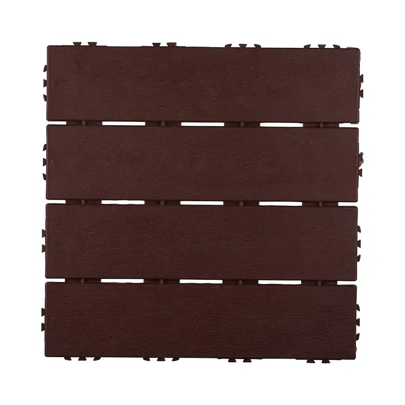 Golvplatta Hestraplattan Woodlook Mahogany Golvtrall för Balkong & Terrass