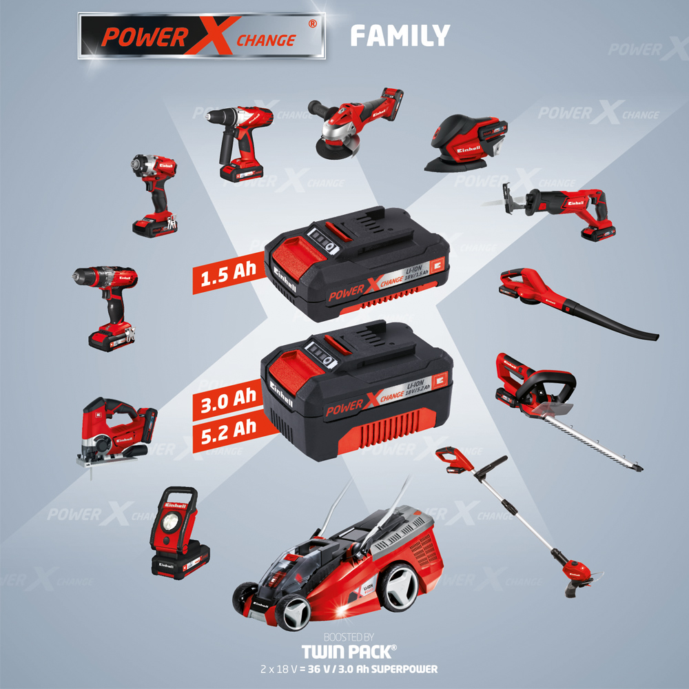 Häcksax Einhell Expert GH-CH 1855 Kit Li  Med Batteri