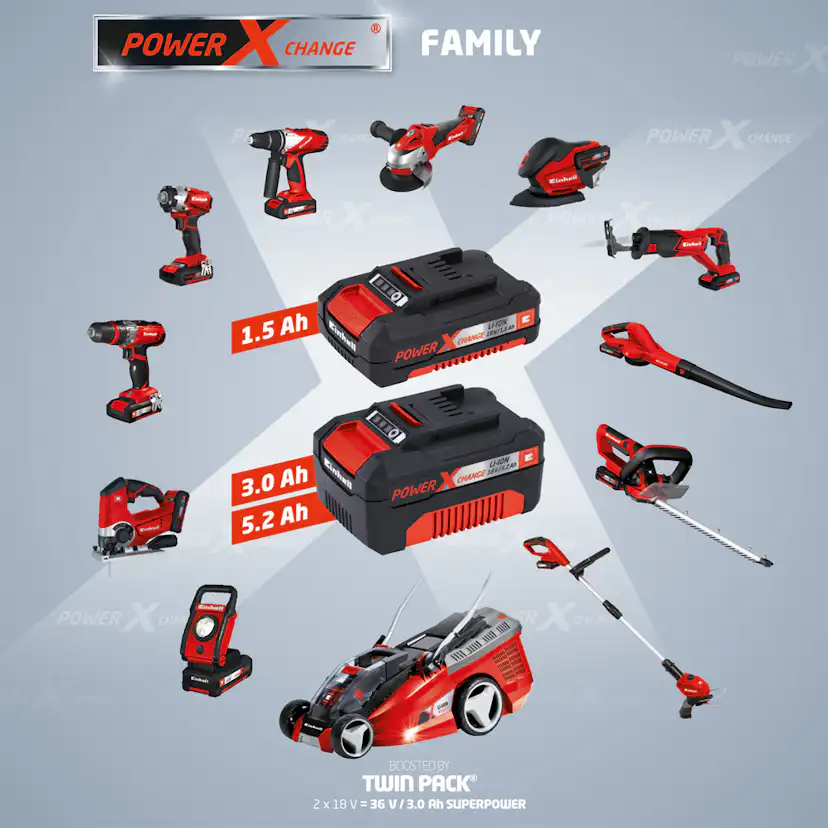 Häcksax Einhell Expert GH-CH 1855 Kit Li Med Batteri