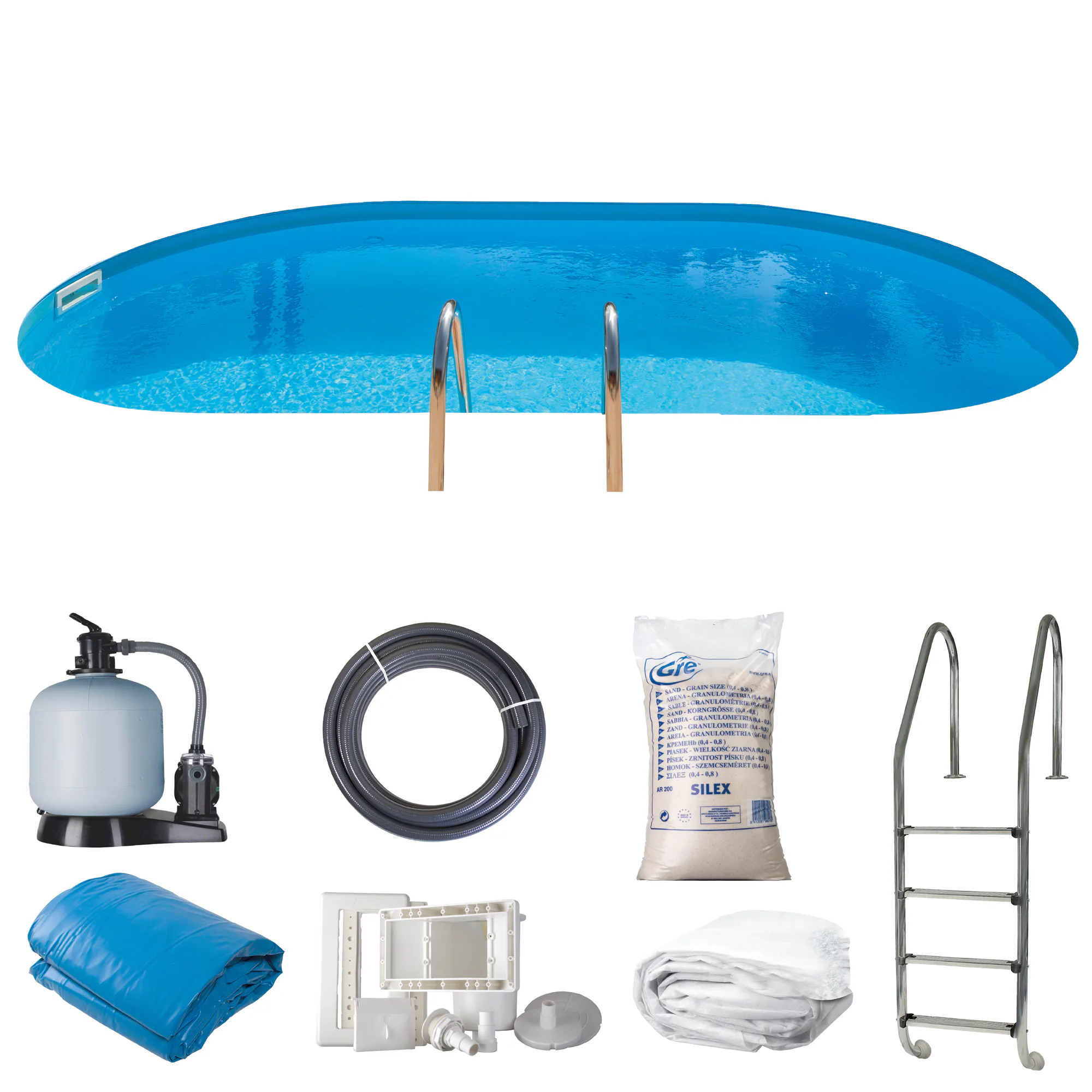 Poolpaket Swim & Fun Inground Pool Oval