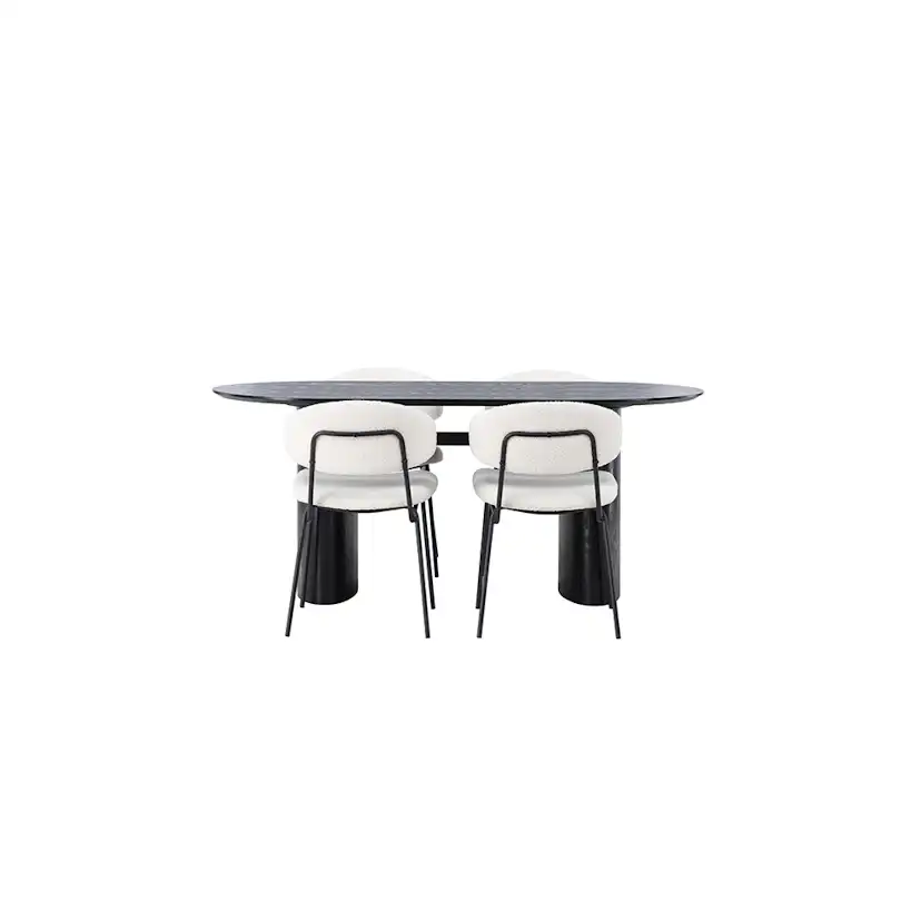 Matgrupp Venture Home Isolde med 4 st Chico stolar