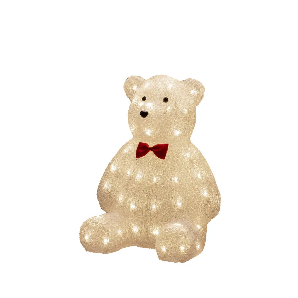 Dekorationsfigur Gnosjö Konstsmide Teddybjörn Akryl 38cm 64 LED