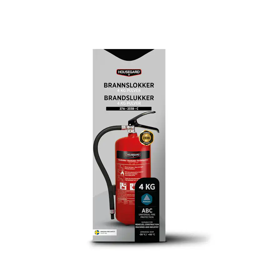 Brandsläckare Housegard 4 kg Pulversläckare PE4HR-A