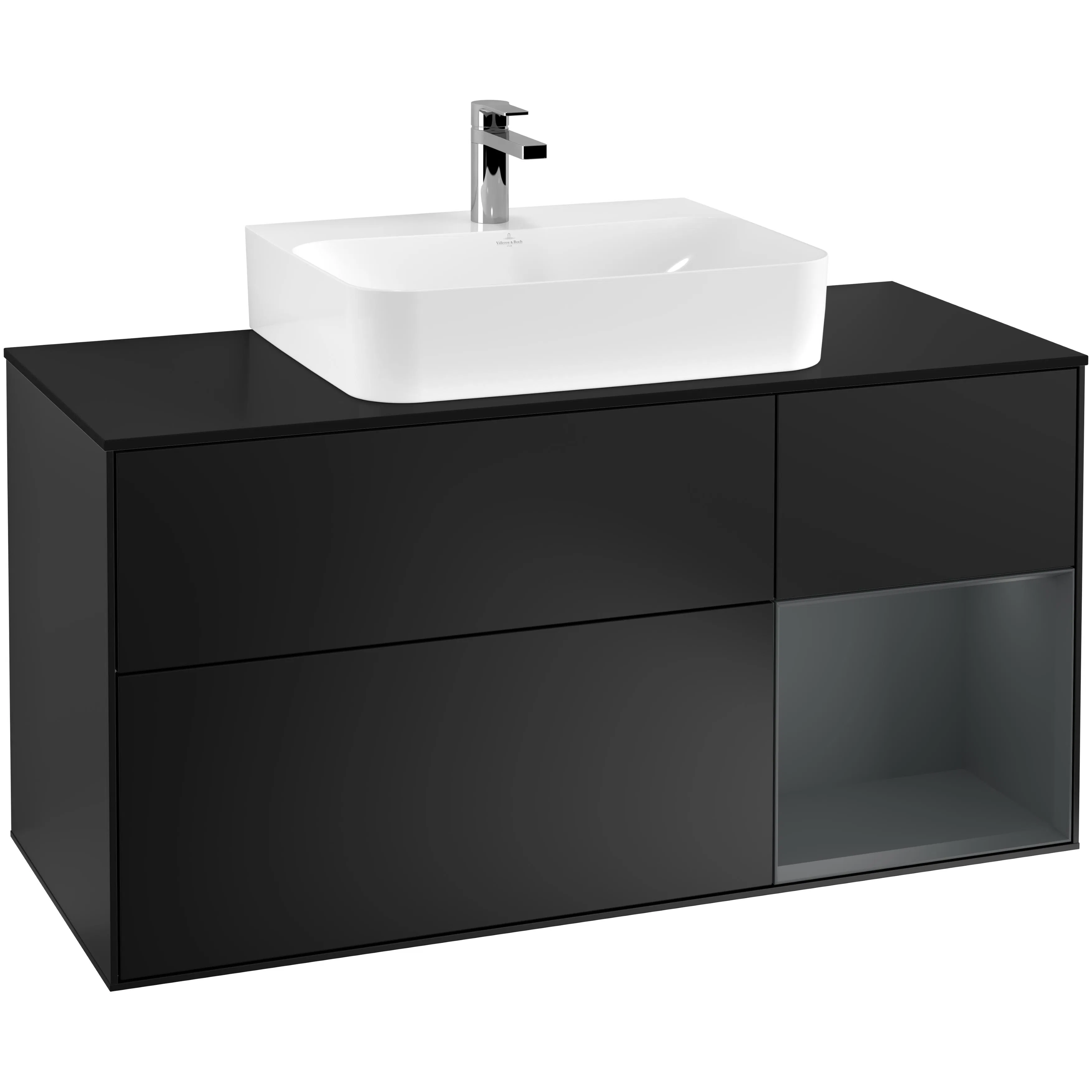 Tvättställsskåp Villeroy & Boch Finion med 3 Lådor Hylla och Bänkskiva för Centrerat Tvättställ