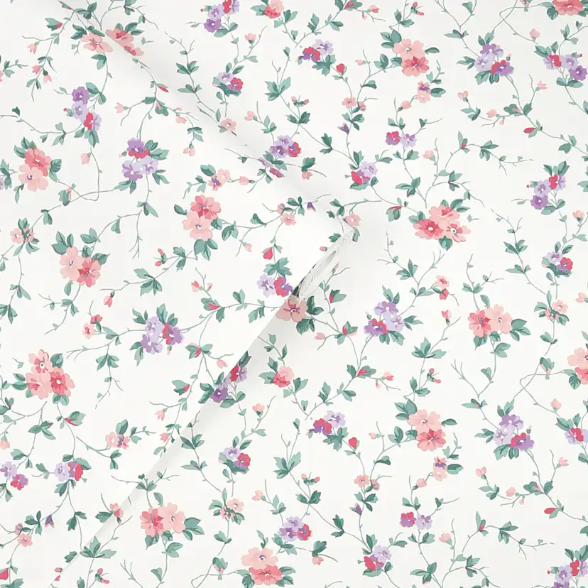 Tapet Laura Ashley Priory Coral Rosa 122765
