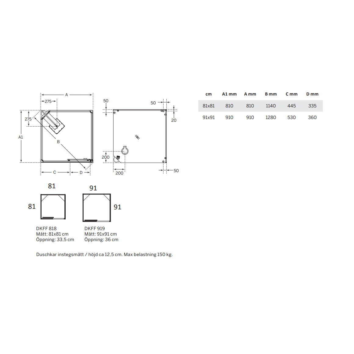 Duschkabin Macro Design Flow Front med Blandare