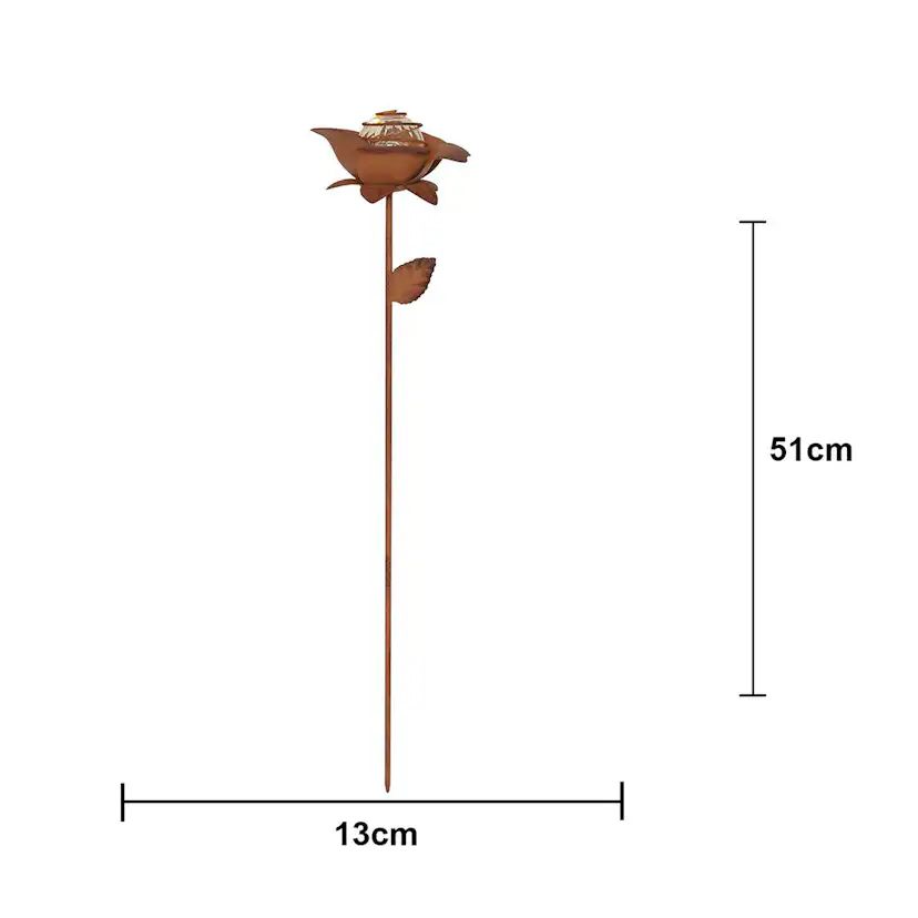 Solcellsdekoration Star Trading Oxida LED 2-pack Blommor