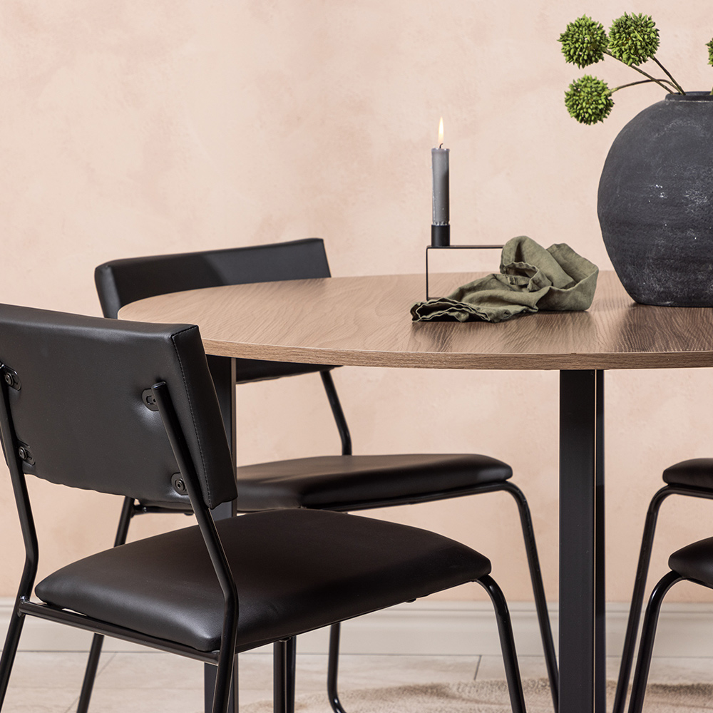 Matgrupp Venture Home Durango Ø 120 cm med 4 Kenth Stolar