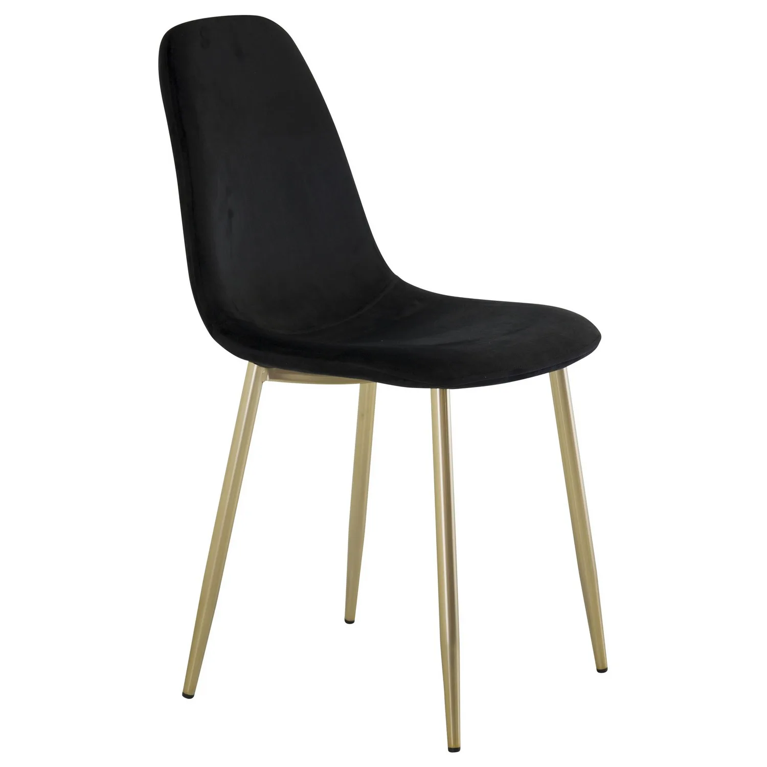 Polar Chair - Black Velvet / Matt brass leg Svart/Mässing