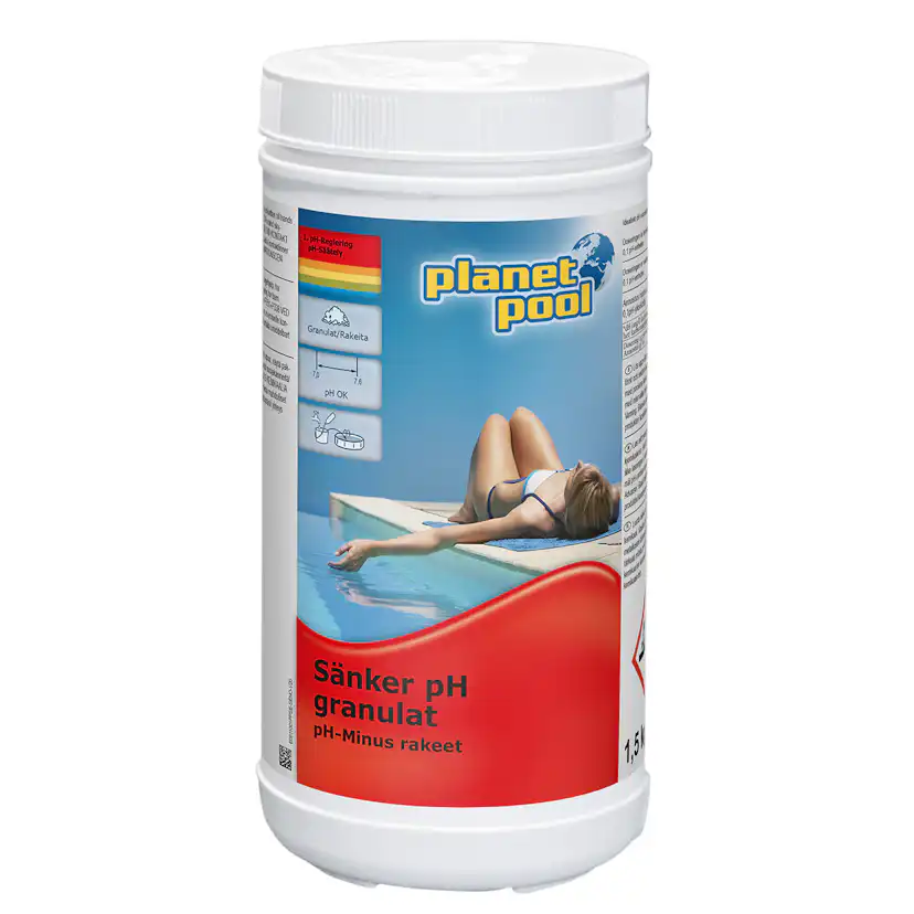 pH-Reglering Planet Pool Poolkemi för Spabad & Pool Granulat 1,5 kg
