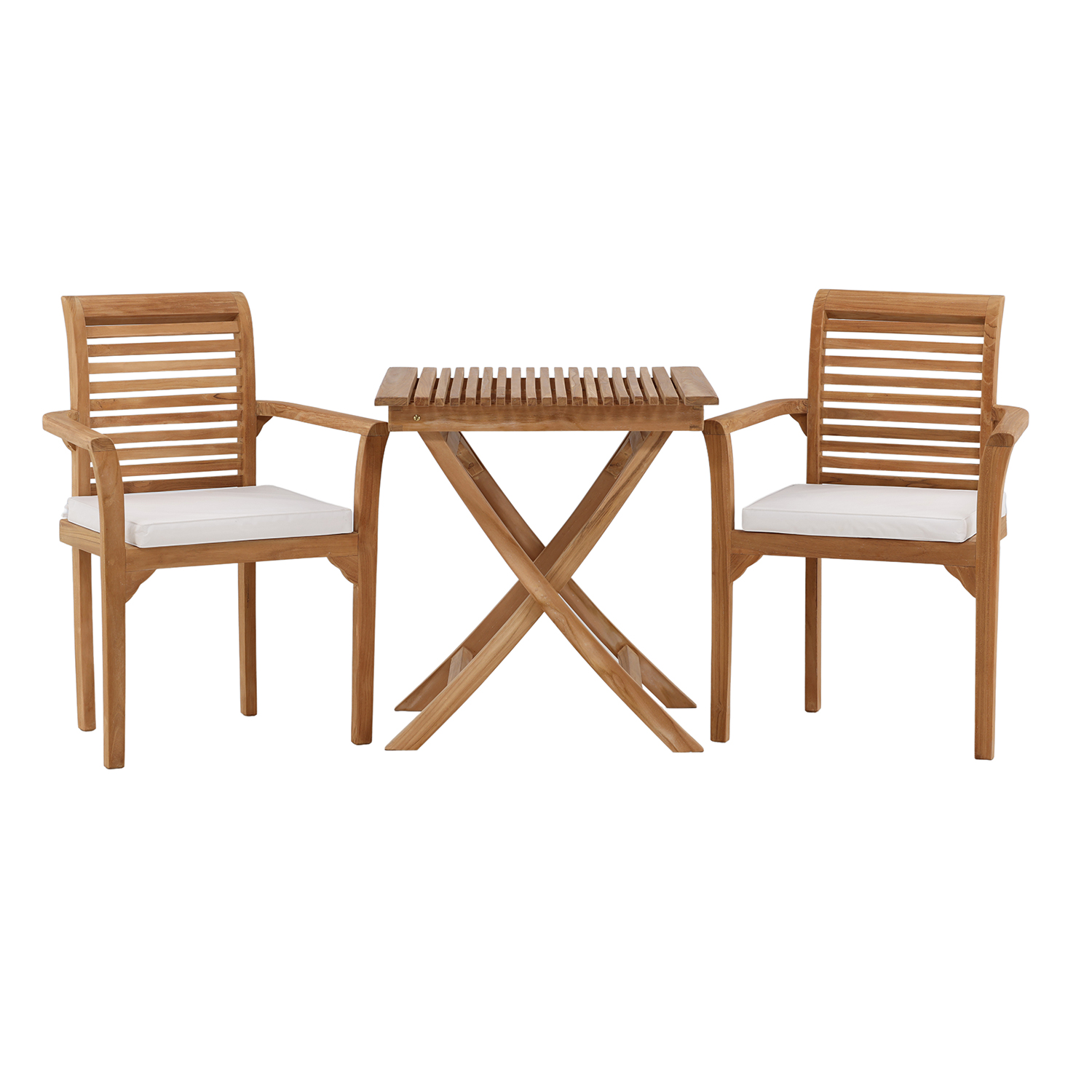 Cafégrupp Venture Home Ghana Teak 70x70 cm med 2 Kenya Matstolar