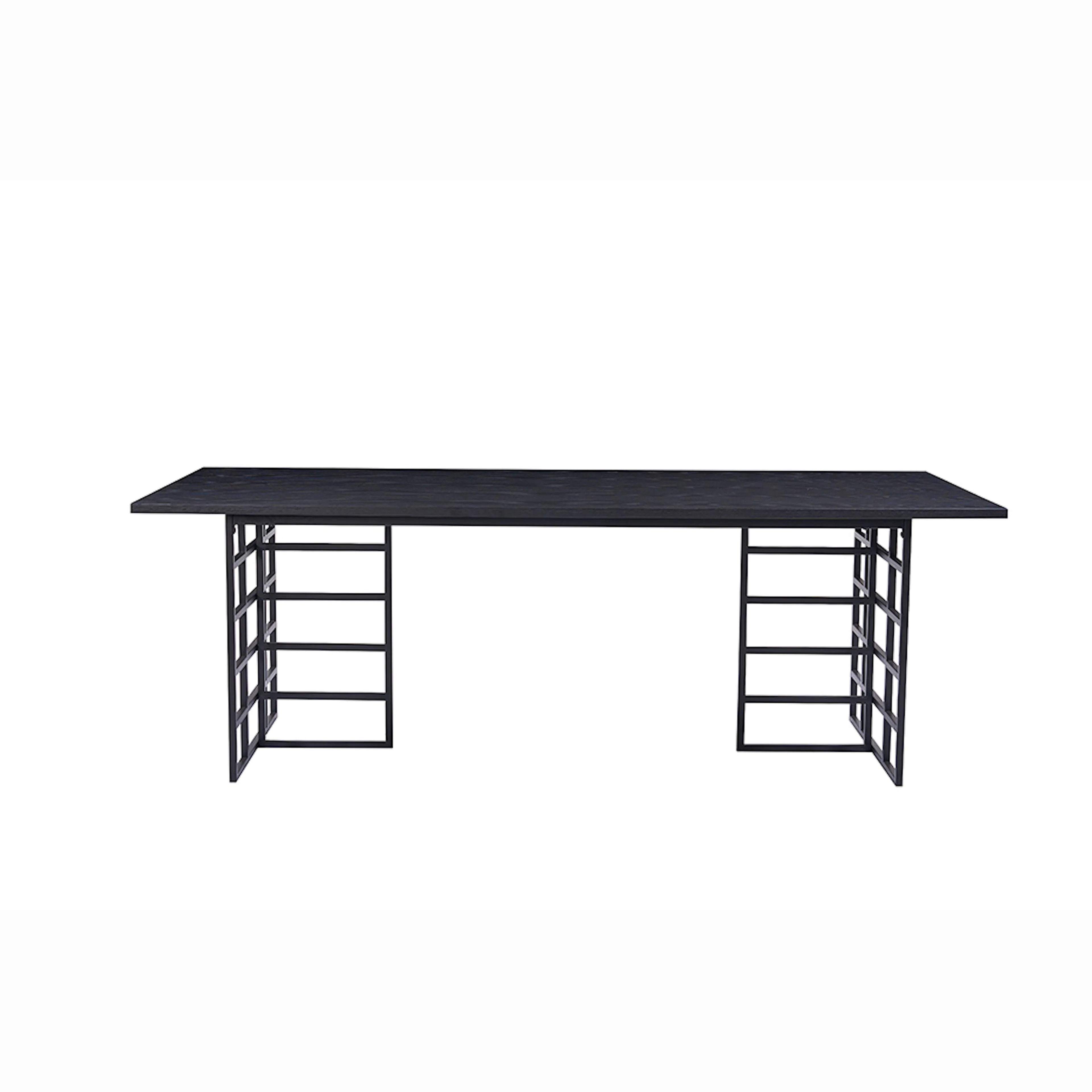 Ystad Dining Table - Black / Black Oak Veneer Svart