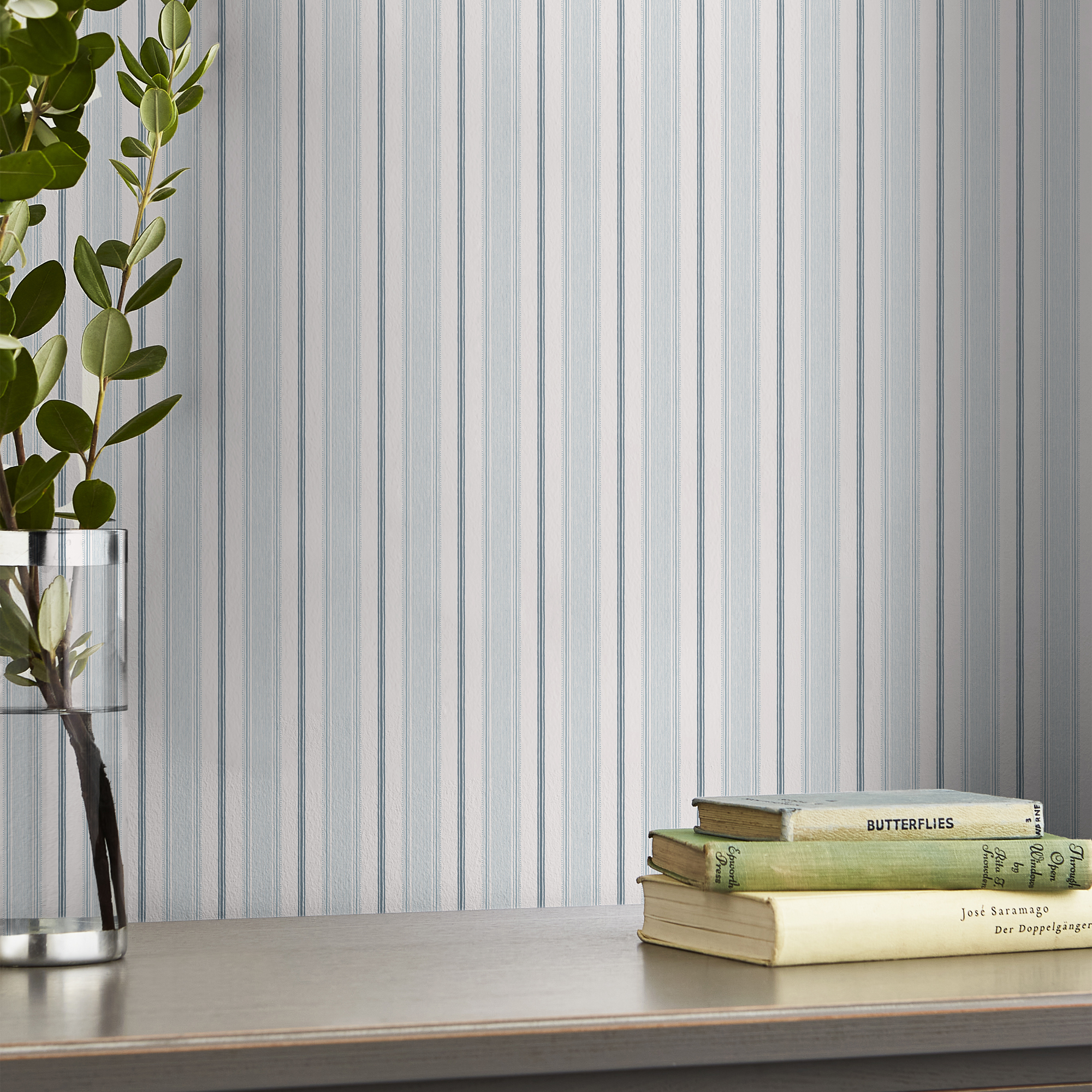 Tapet Laura Ashley Heacham Stripe Blå