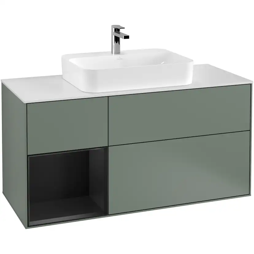 Tvättställsskåp Villeroy & Boch Finion med 3 Lådor Hylla och Bänkskiva för Ytmonterat Tvättställ