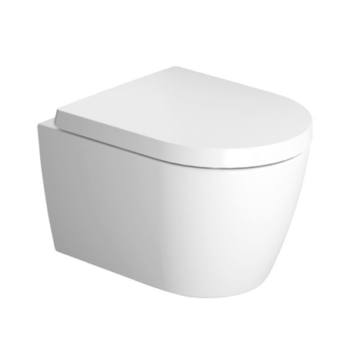 Vägghängd Toalettstol Duravit ME by Starck Rimless 253009 inkl Toalettsits
