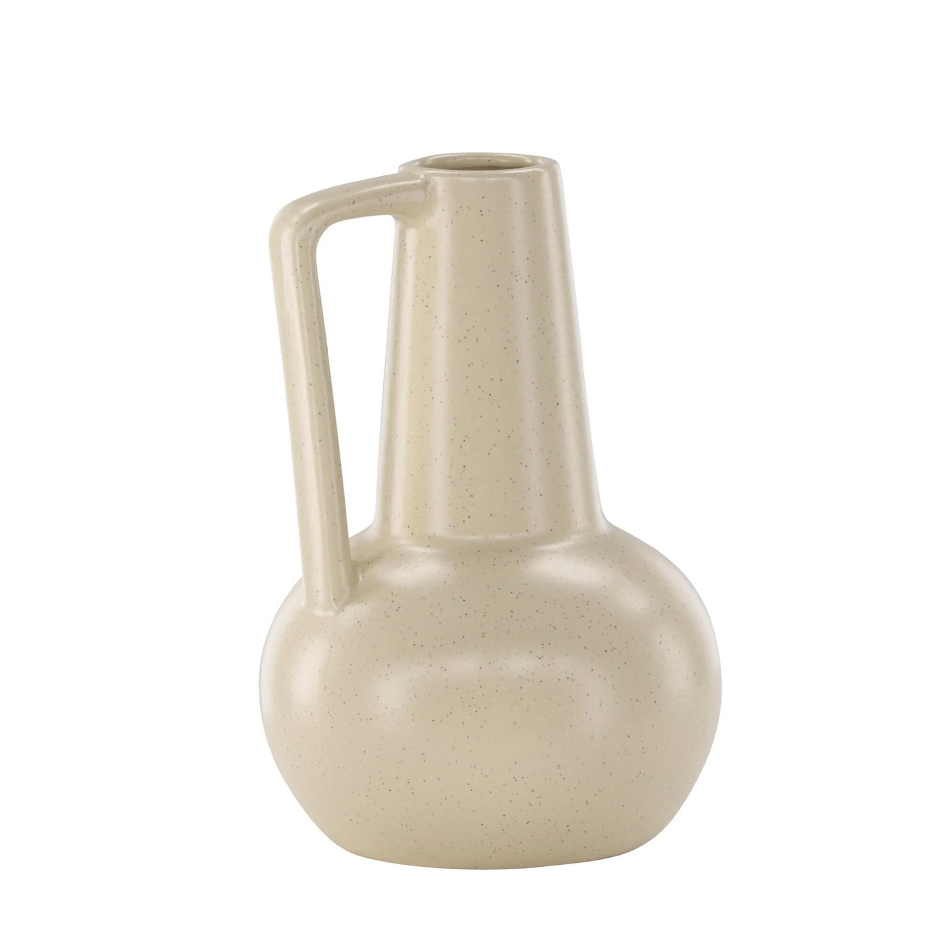 Lane Vase - Beige/Black Dots - 15*15*22cm Beige/Svart