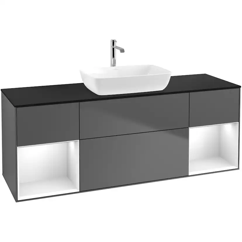Tvättställsskåp Villeroy & Boch Finion med Två Hyllor och Bänkskiva för Fristående Tvättställ från Artis & Collaro
