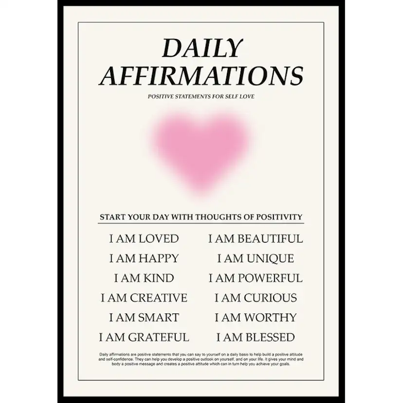 Poster Gallerix Daily Affirmations