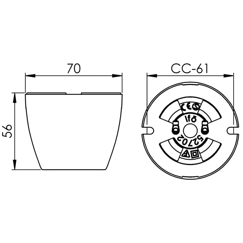 Fotlamphållare Ifö Electric Rak E27 IP20