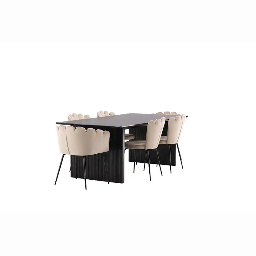 Matgrupp Venture Home Vail med 4 Limhamn Light Stolar