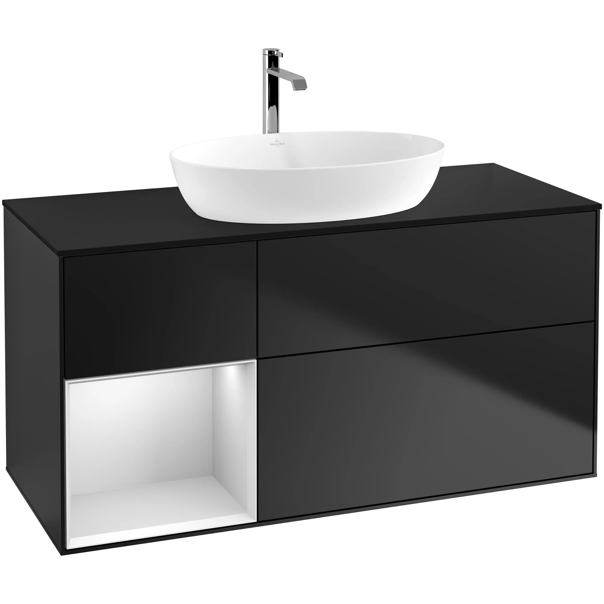 Tvättställsskåp Villeroy & Boch Finion med 3 Lådor Hylla och Bänkskiva för Fristående Tvättställ från Artis & Collaro