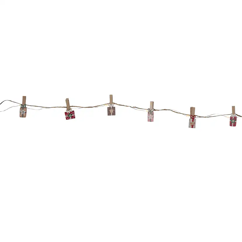 Ljusslinga Star Trading Clippy Advent LED Batteridriven