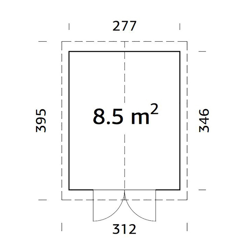 Förråd Palmako Vega 8,4 m2