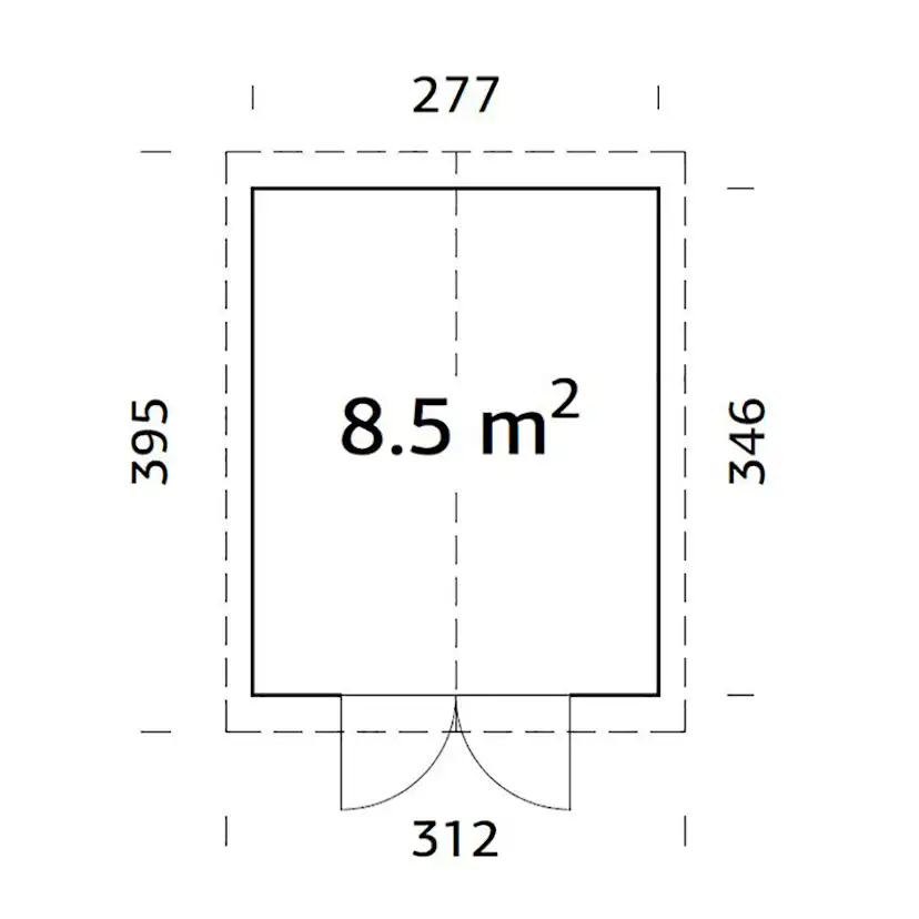 Förråd Palmako Vega 8,4 m2