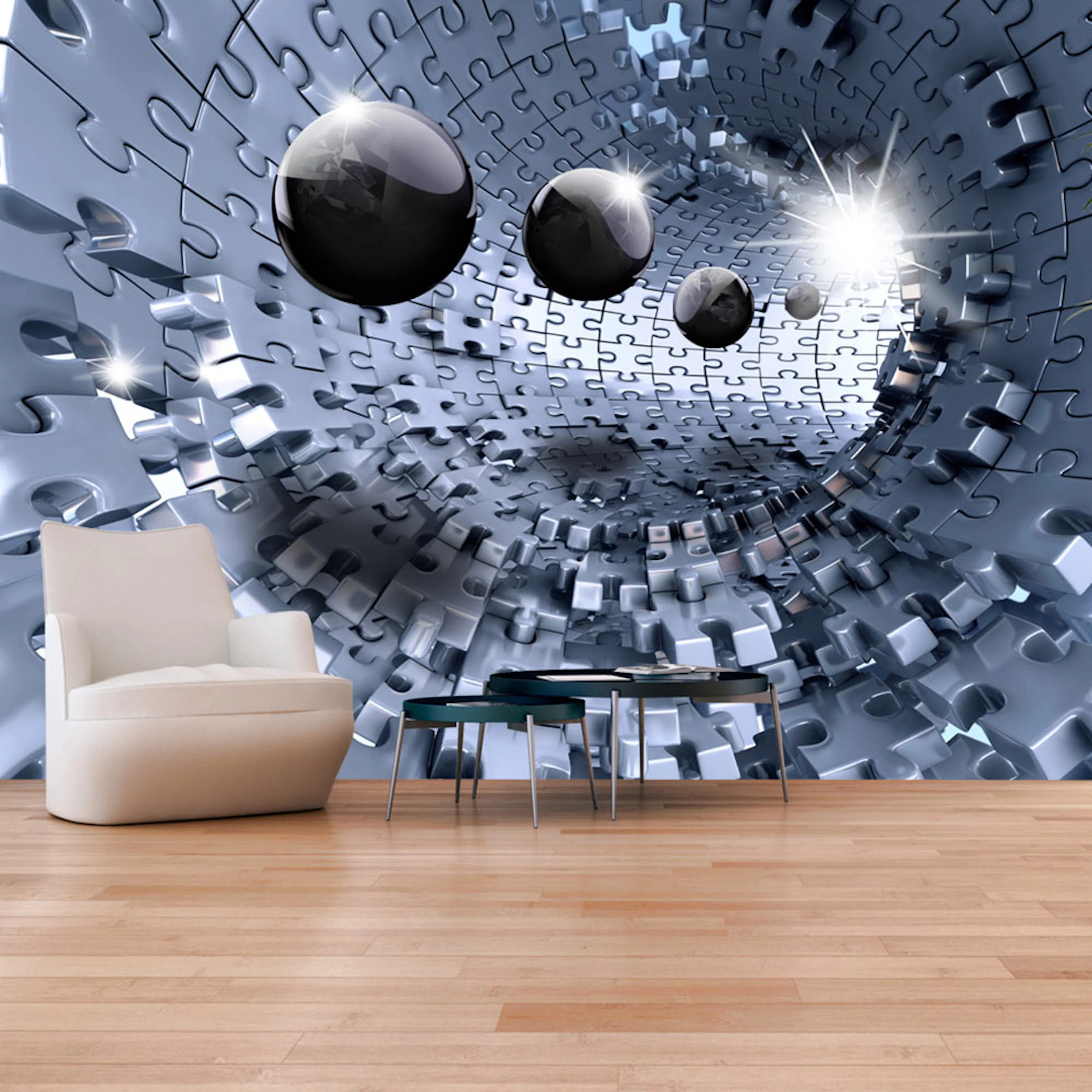 Fototapet Arkiio Självhäftande Abstract Jigsaw