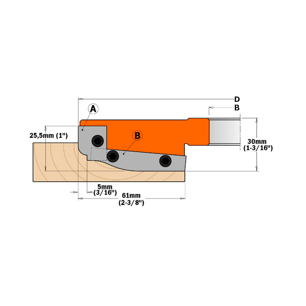 Skär CMT Orange Tools profilfräs 2-pack 695.013.A1