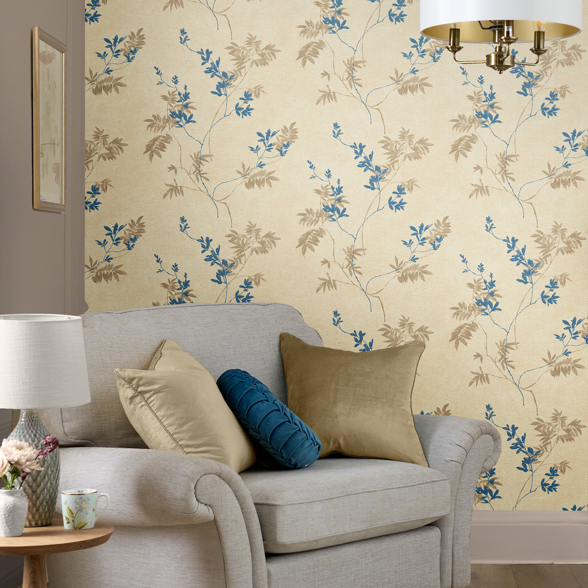 Tapet Laura Ashley Mari Guld 119841