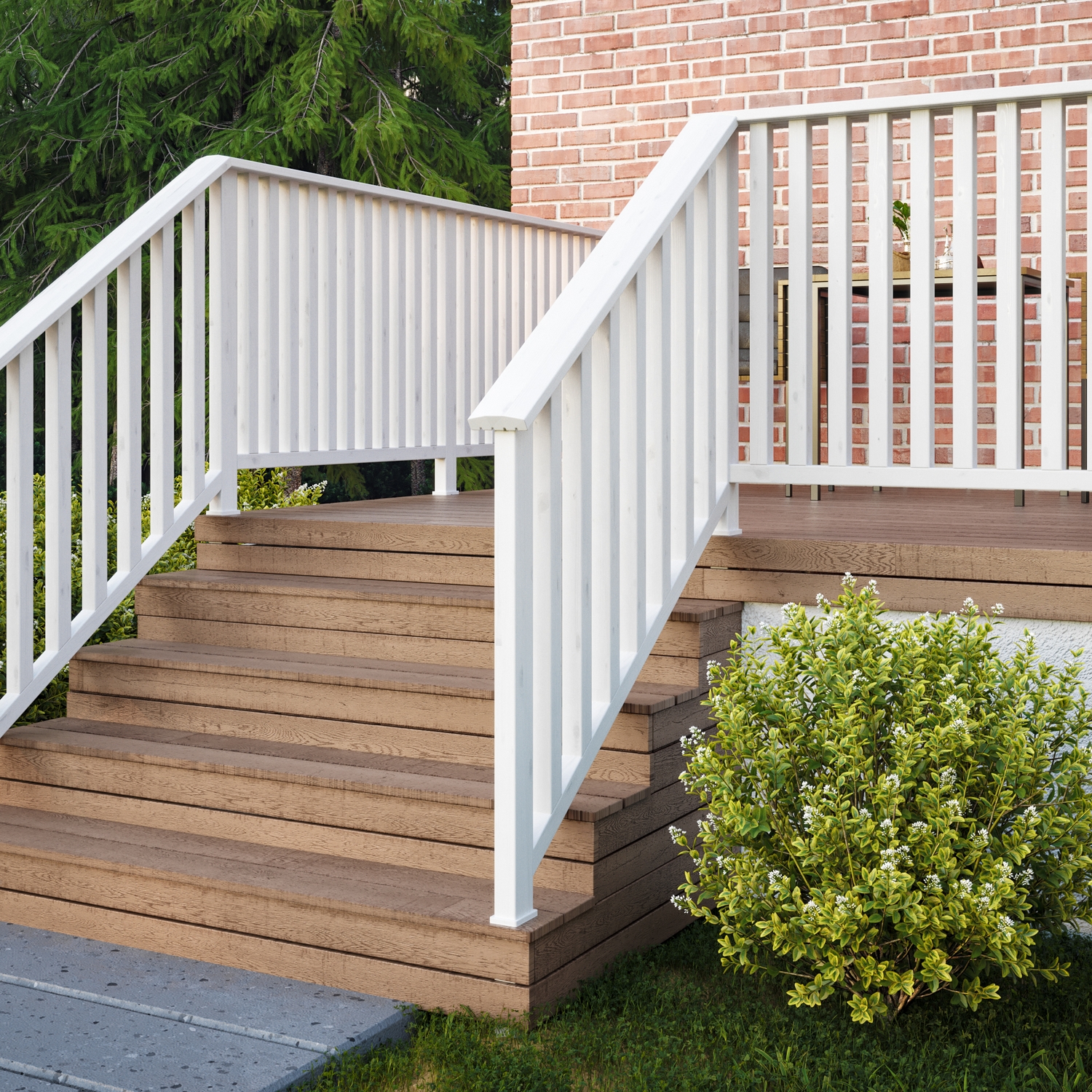 Siri 17, fence for stairs Vitmålad
