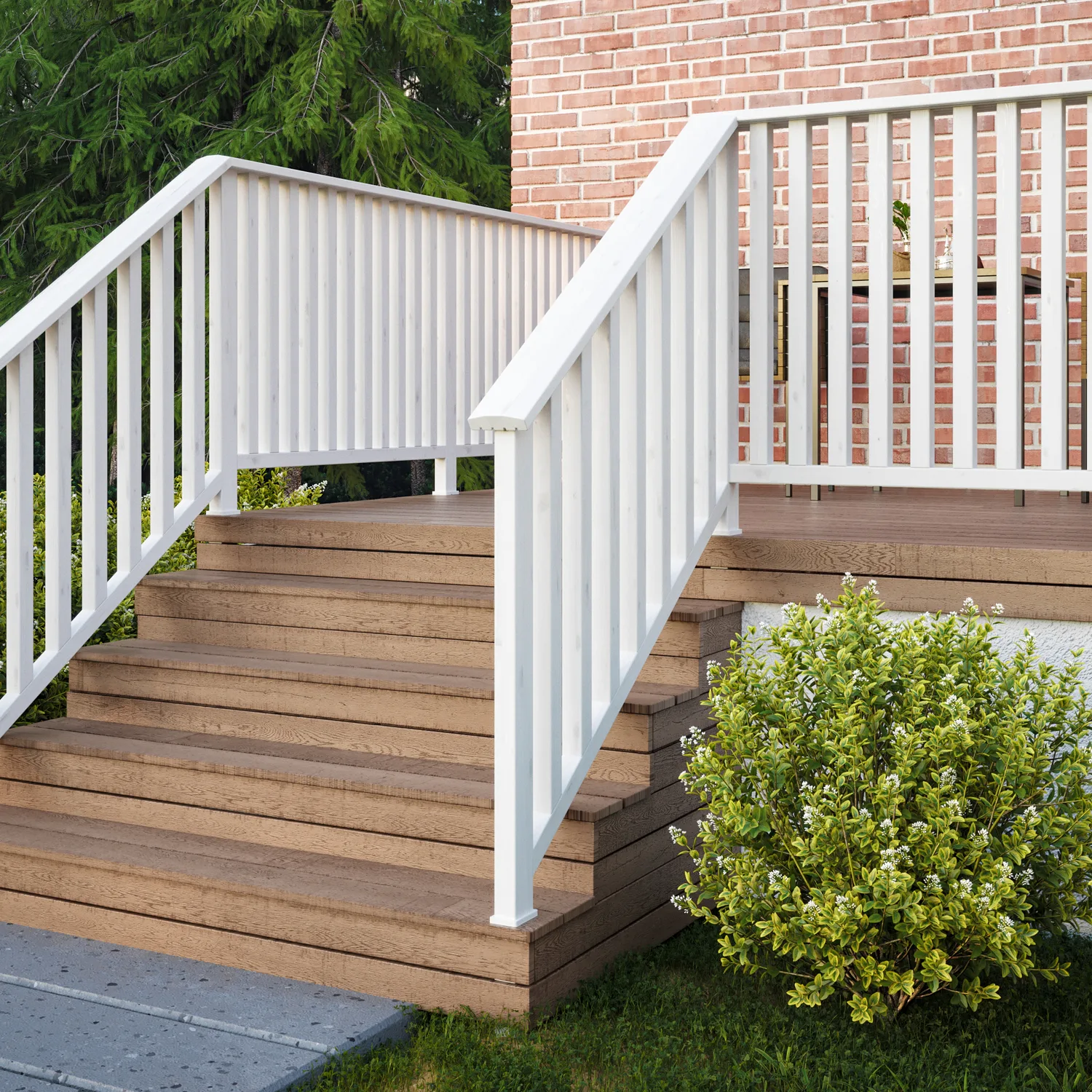 Siri 17, fence for stairs Vitmålad
